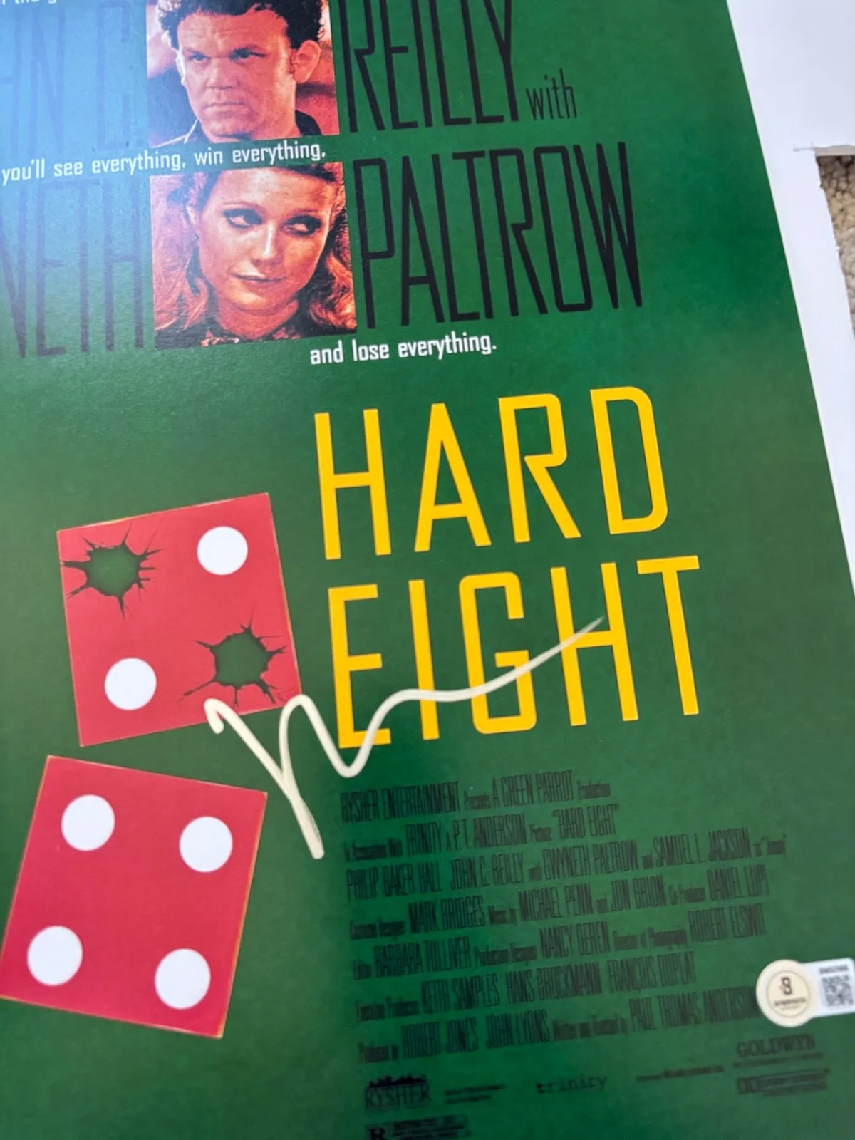 DIRECTOR PAUL THOMAS ANDERSON PTA SIGNED HARD EIGHT 12X18 MOVIE POSTER PHOTO BAS, изображение 2