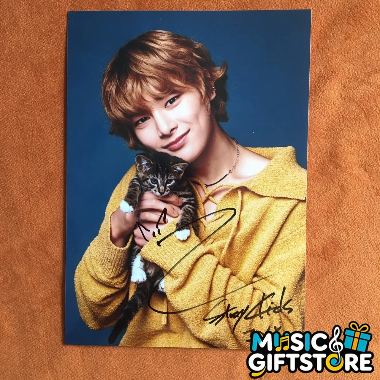 STRAY KIDS FELIX LEE KNOW BANG CHAN IN AUTOGRAPHED SIGNED Photo K-POP 2024 #MUGS, изображение 3