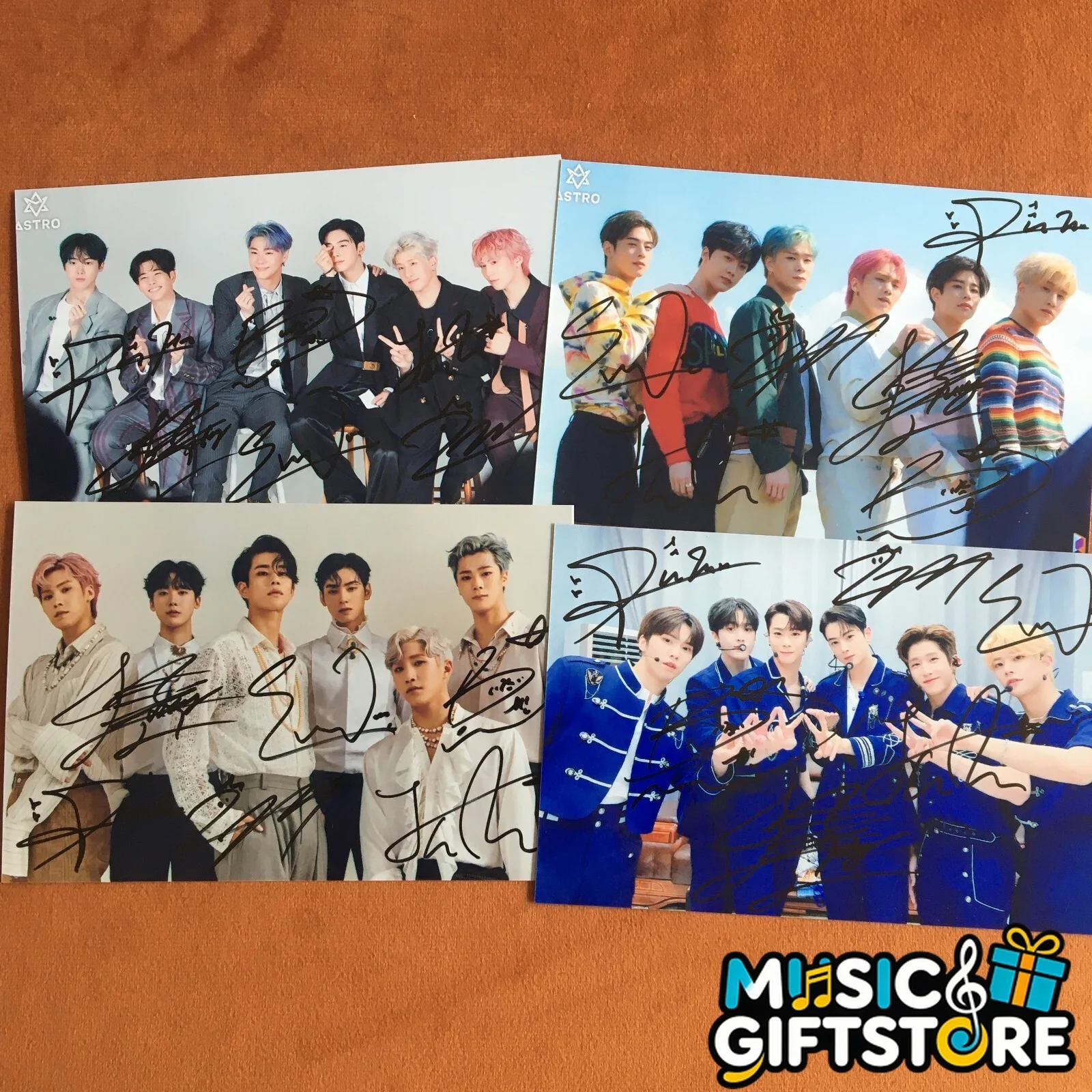 ASTRO RISE UP Autographed Photo GROUP 4*6 Autographs Signed K-POP RARE #MUGS, image 2