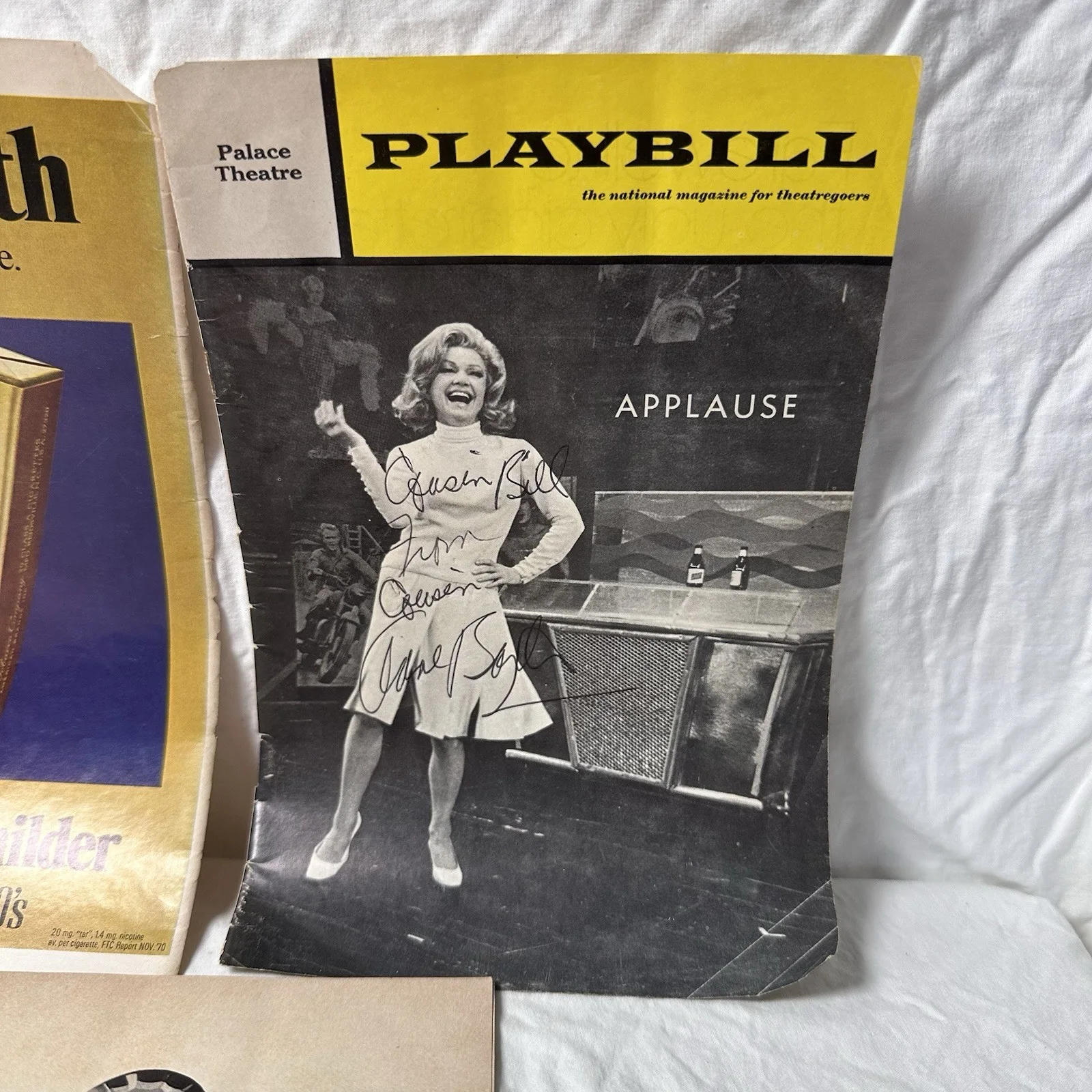 Hand Signed Anne Baxter Playbill Applause Show Please Read Desc, image 2