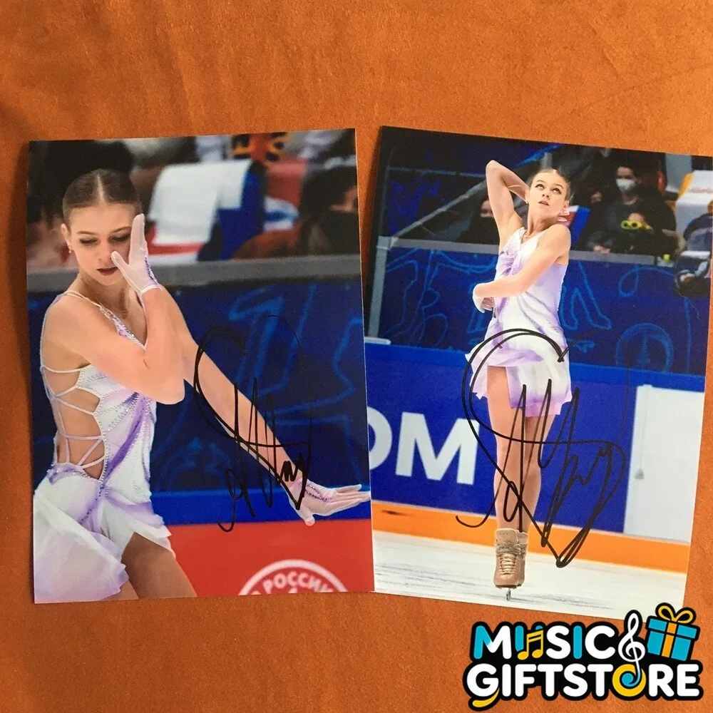 Alexandra Trusova Sasha Autographed Signed Photo Sports figure skating 2024B #MU, изображение 2