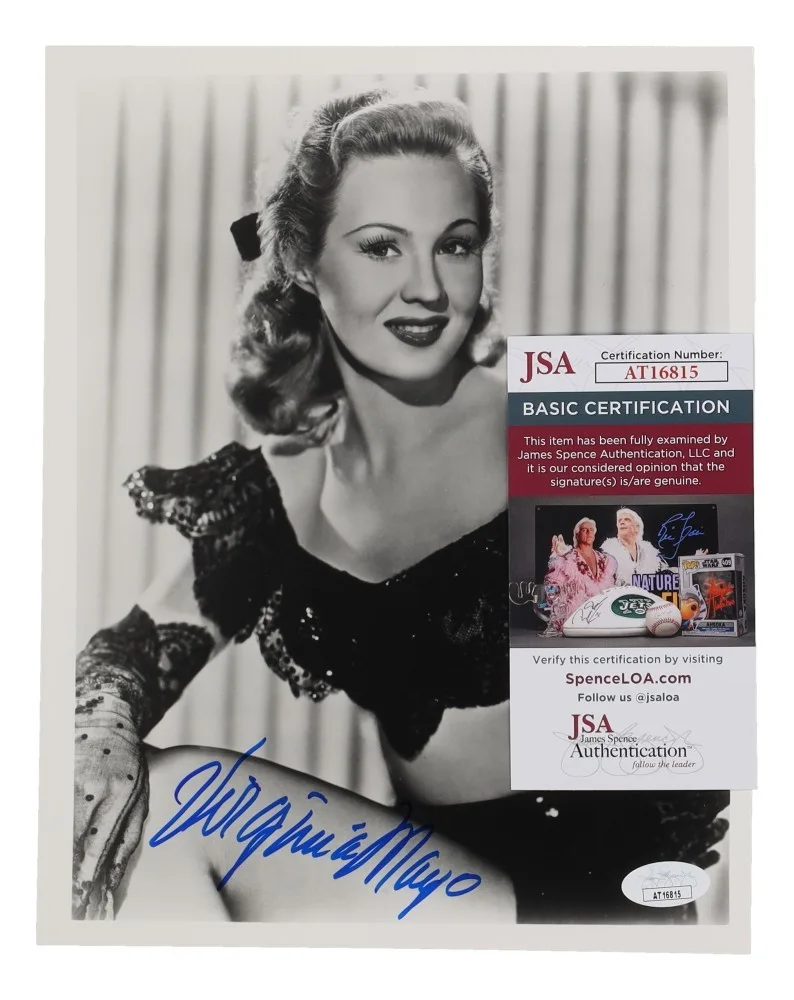 Virginia Mayo — Virginia Mayo Autographed 8x10 Photo...JSA Authenticated!!, image 2