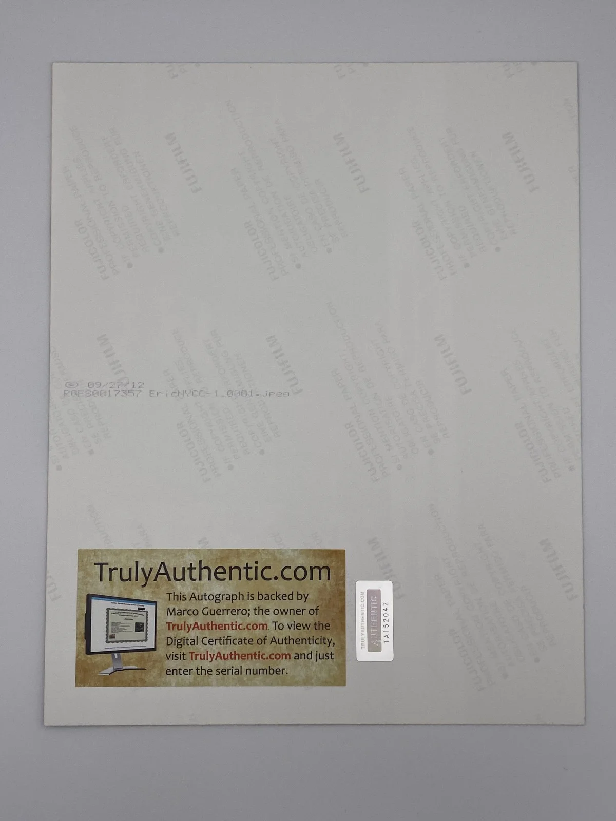 Eric Millegan — Eric Millegan Autographed Signed 8 x 10 Photo 258 West Authentic COA Bones NYCC, изображение 2