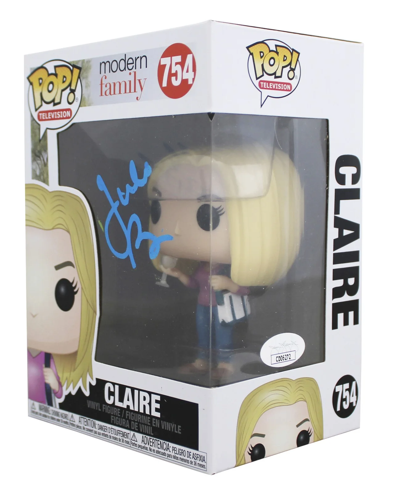 Julie Bowen — Julie Bowen Modern Family Signed Claire #754 Funko Pop Vinyl Figure JSA #CD06272, изображение 2