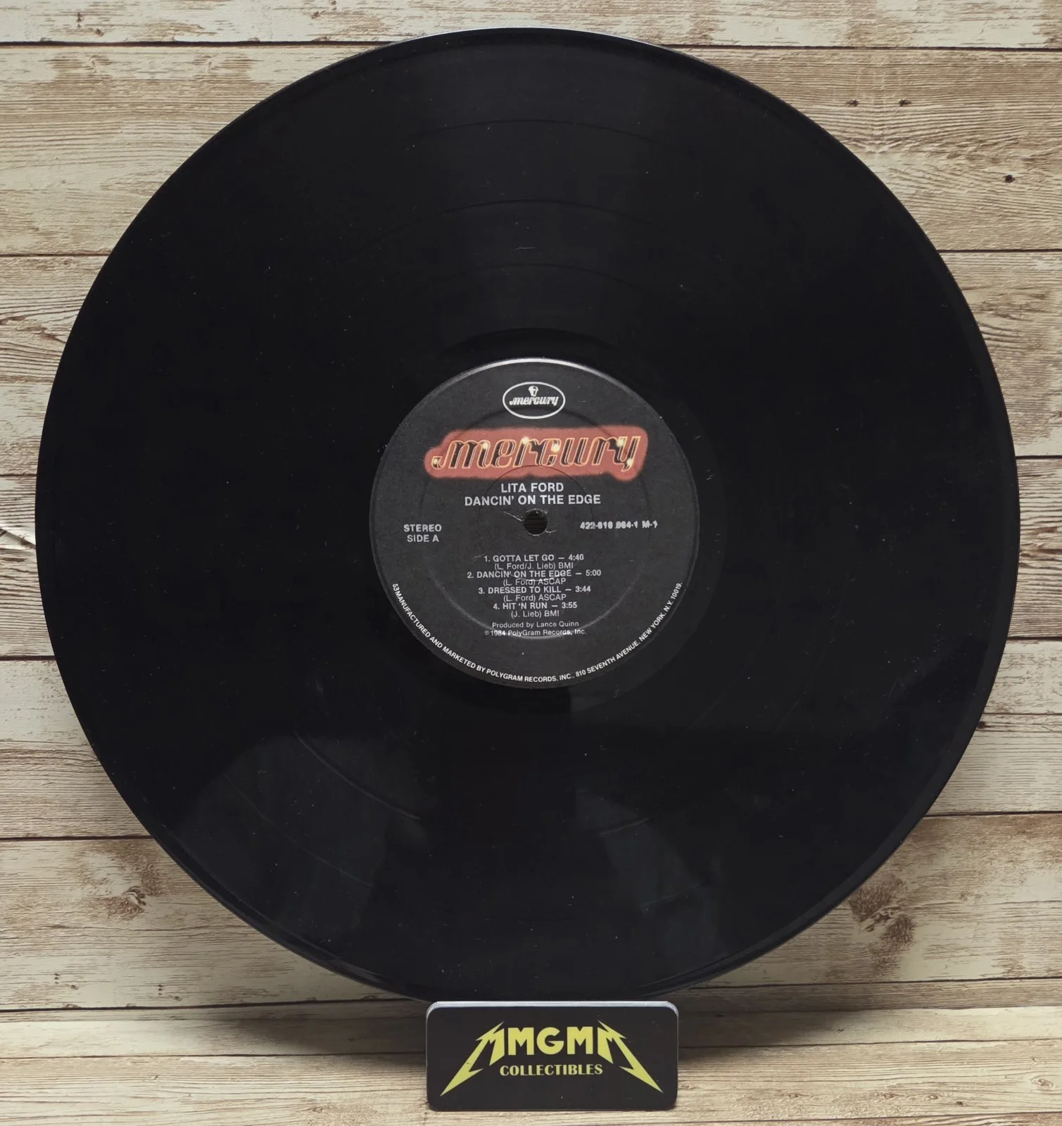 Lita Ford - Autographed Dancin' On The Edge Vinyl LP - SGC Authenticated Signed, image 4