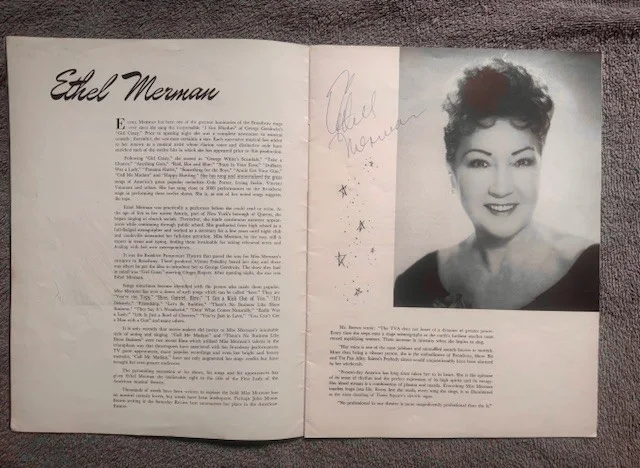 Ethel Merman — Ethel Merman Signed “Gypsy” Program – Original Cast, 18 Autos – Beckett LOA, image 2