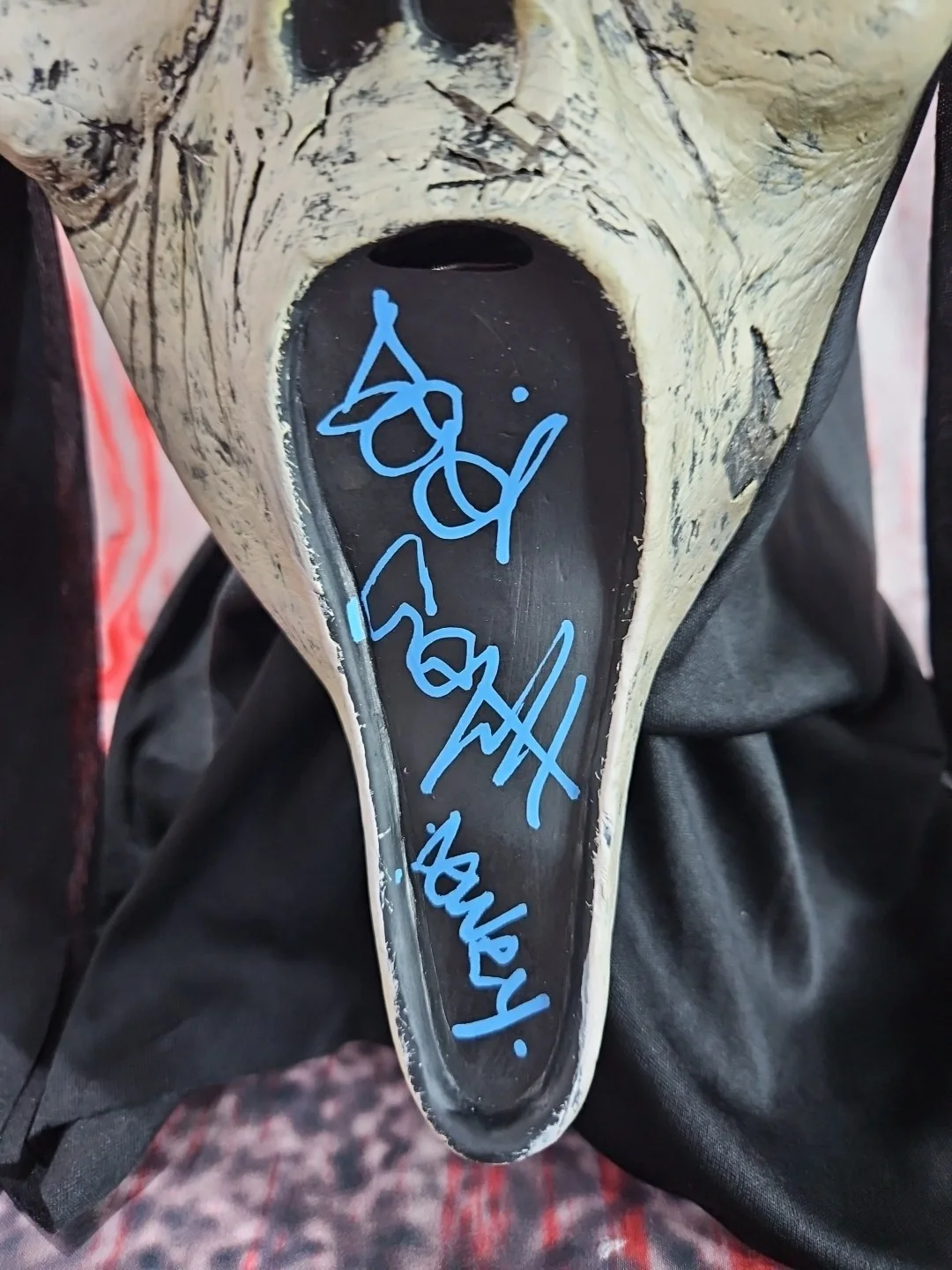 David Arquette — David Arquette Signed Decayed Ghostface Mask With HorrorHound COA, image 2