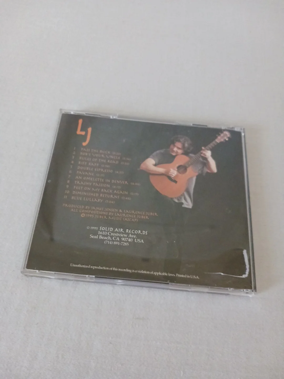 Laurence Juber — Laurence Juber SIGNED LJ (CD, 1995) Solid Air Records SACD909-1 - EUC, image 5