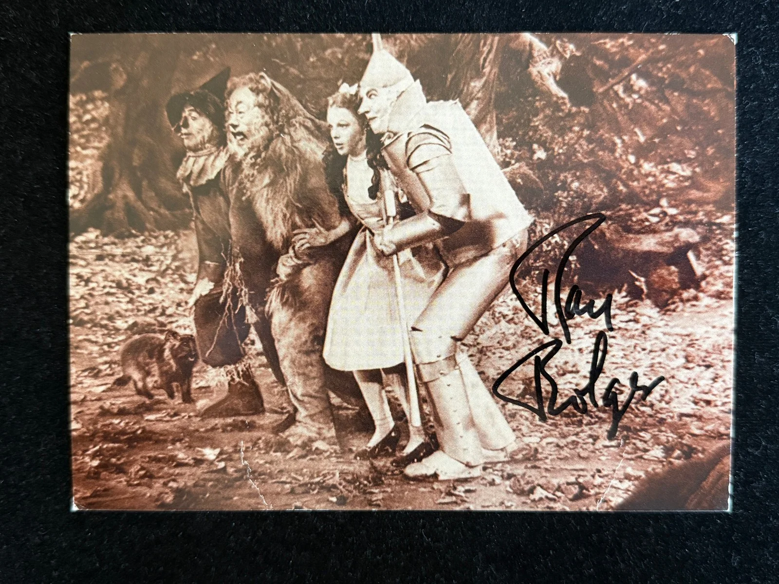 Ray Bolger signed Wizard of Oz Postcard Photo JSA COA Bold Actor Auto Z2538, image 2