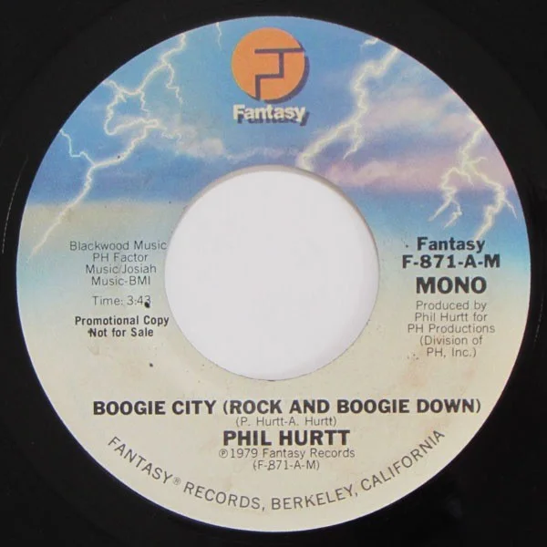 Phil Hurtt – Boogie City (Rock And Boogie Down) 7" (Stereo/Mono), image 2