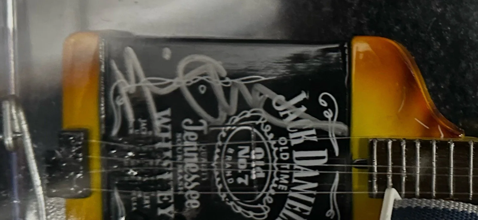 Michael Anthony Signed Mini Jack Daniel’s Bass Guitar Van Halen, image 2