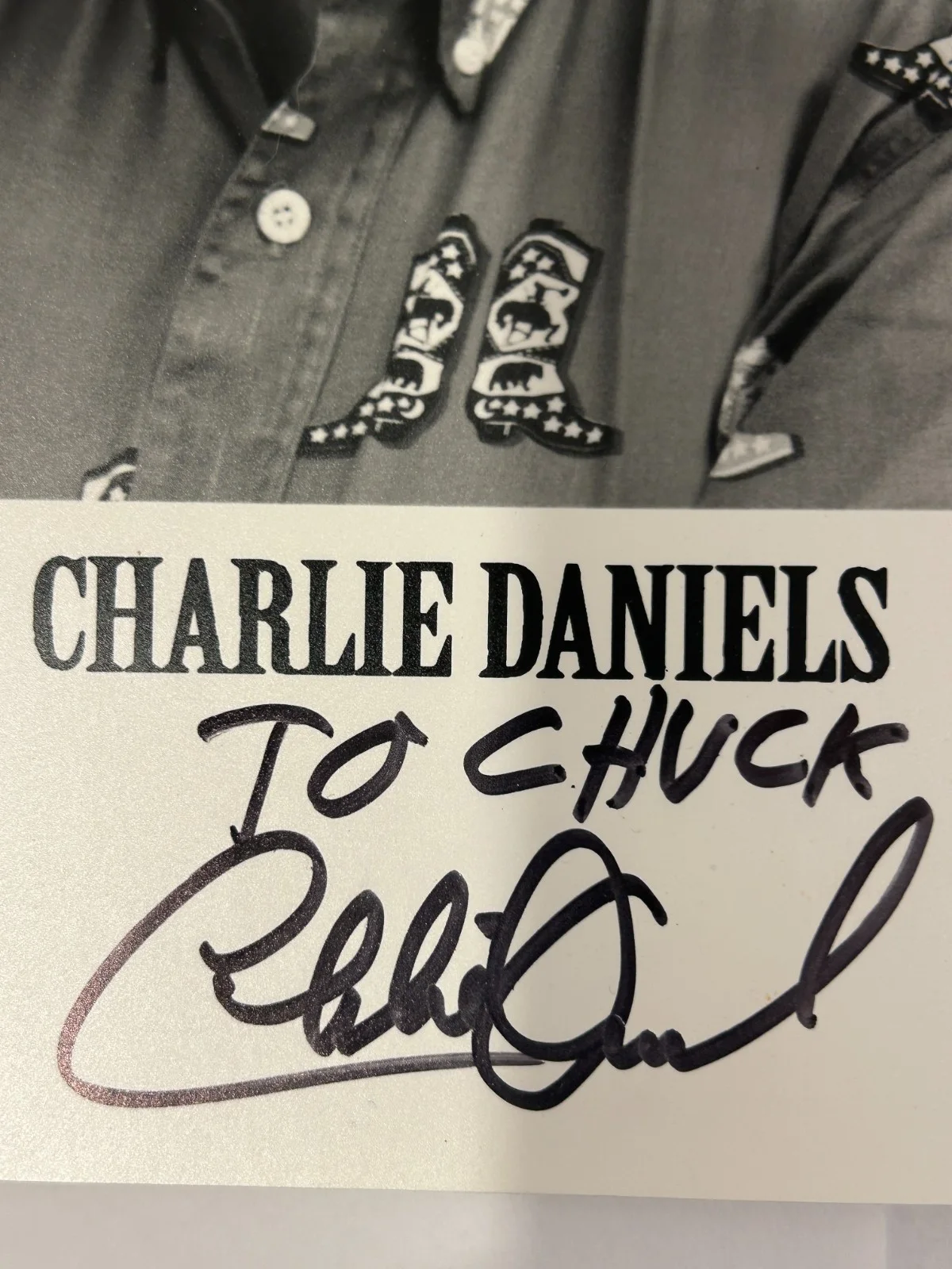 Charlie Daniels 8x10 Signed Autograph Photo - Country Music Legend - Inscribed, изображение 4