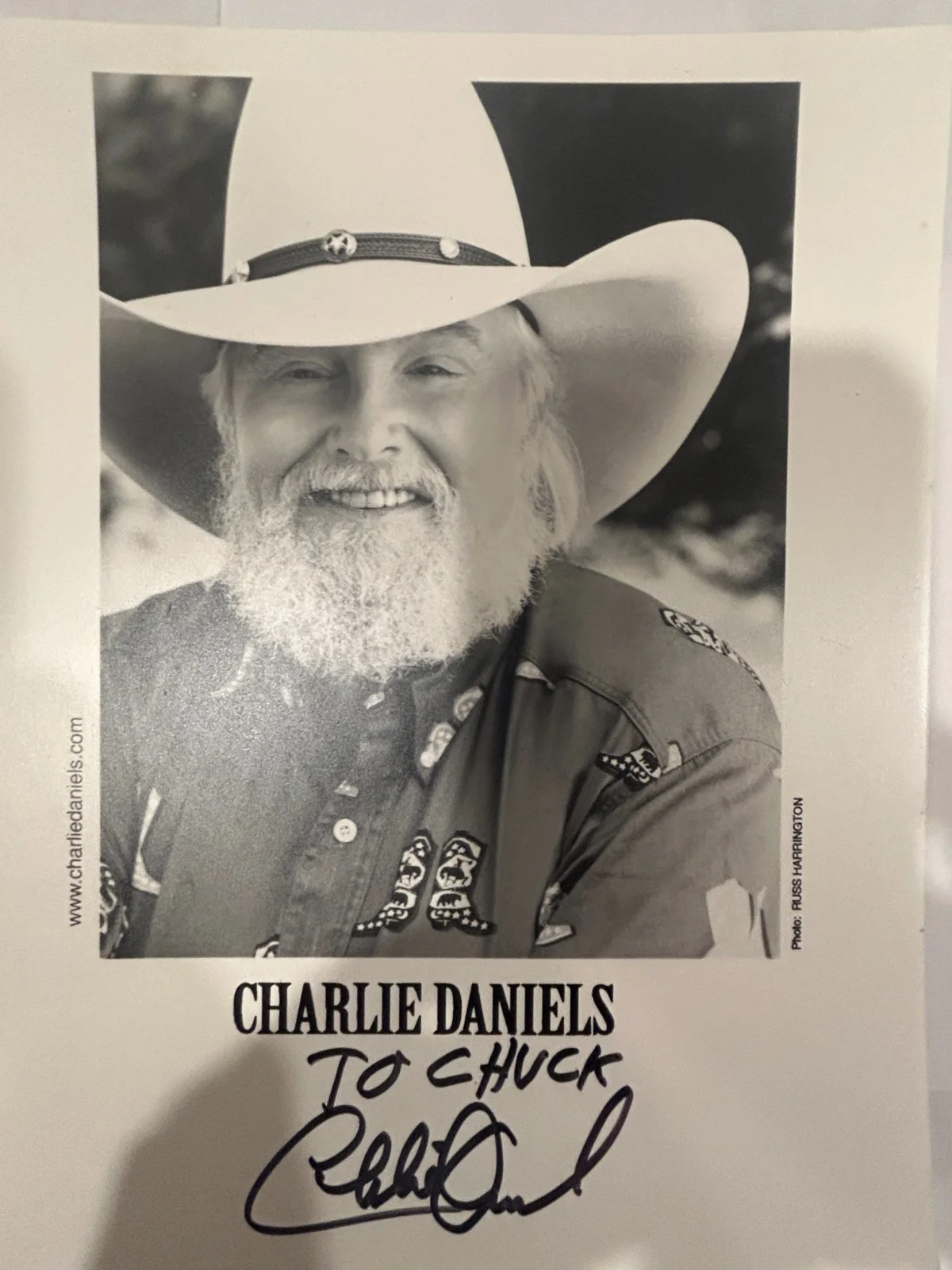 Charlie Daniels 8x10 Signed Autograph Photo - Country Music Legend - Inscribed, изображение 5