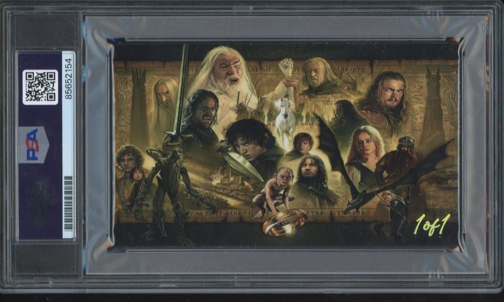 Christopher Lee signed Cut 3x5 Custom Card PSA DNA Slab Star Wars LOTR C5693, image 2