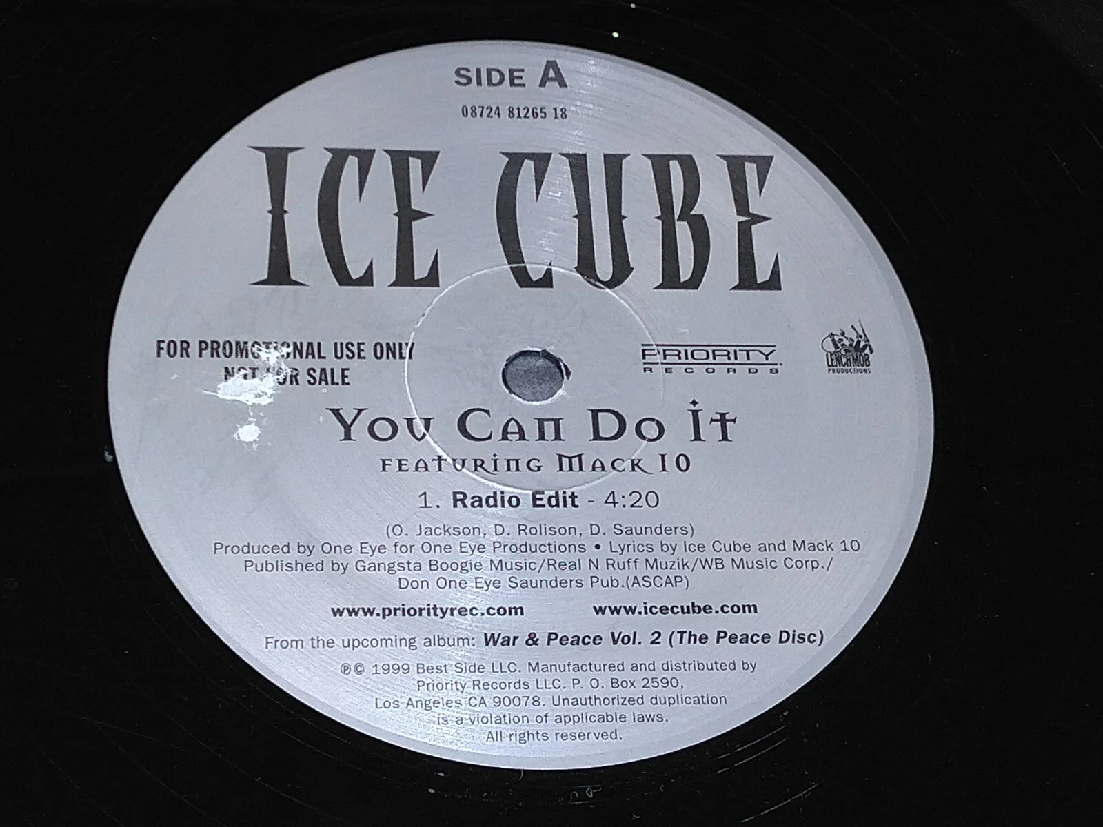 ICE CUBE Signed AUTOGRAPHED You Can Do It 1999 12" Vinyl LP EXACT PROOF Rap RSD, image 5