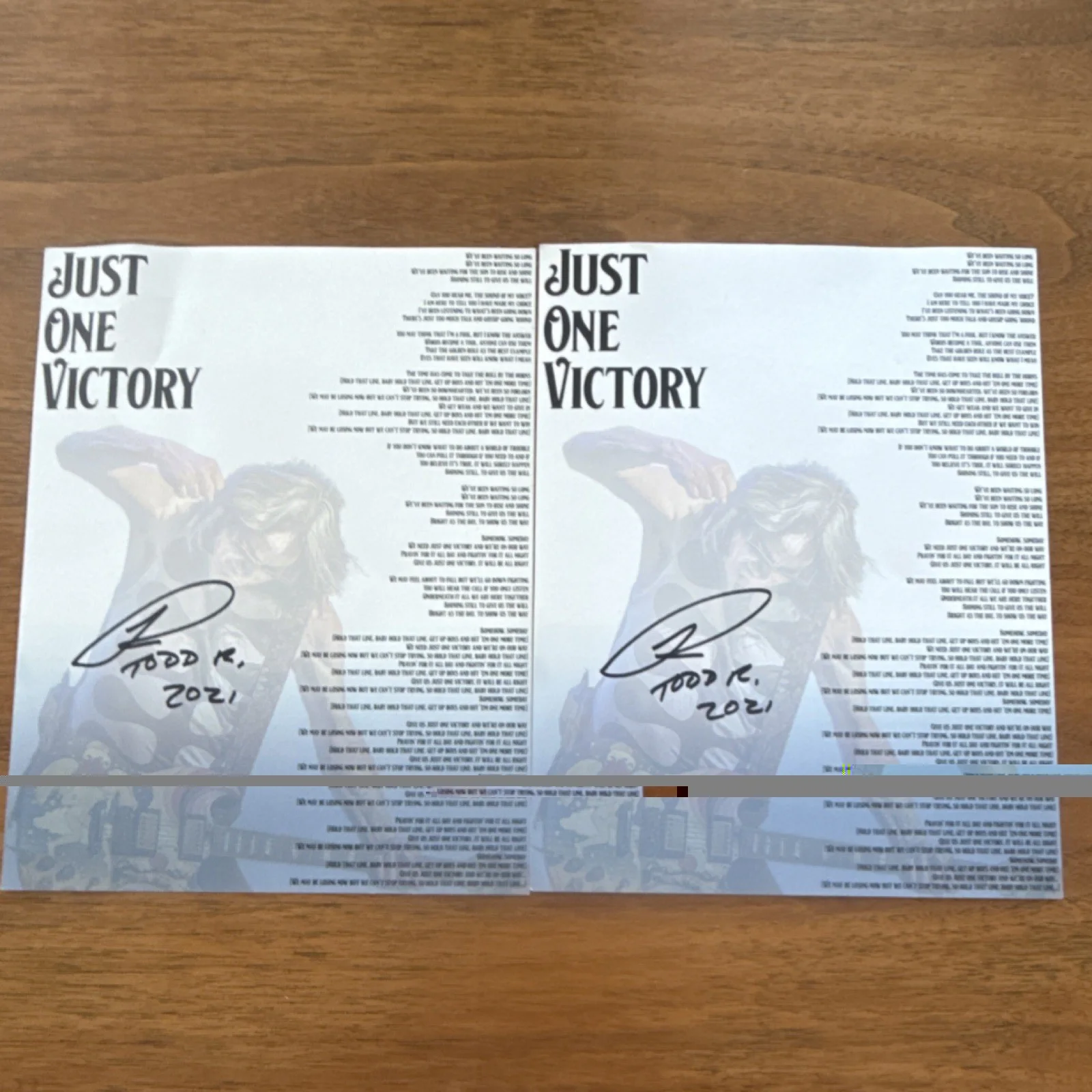 Just One Victory Autographed 8 x 10 in Original Music Photo Signed, image 2