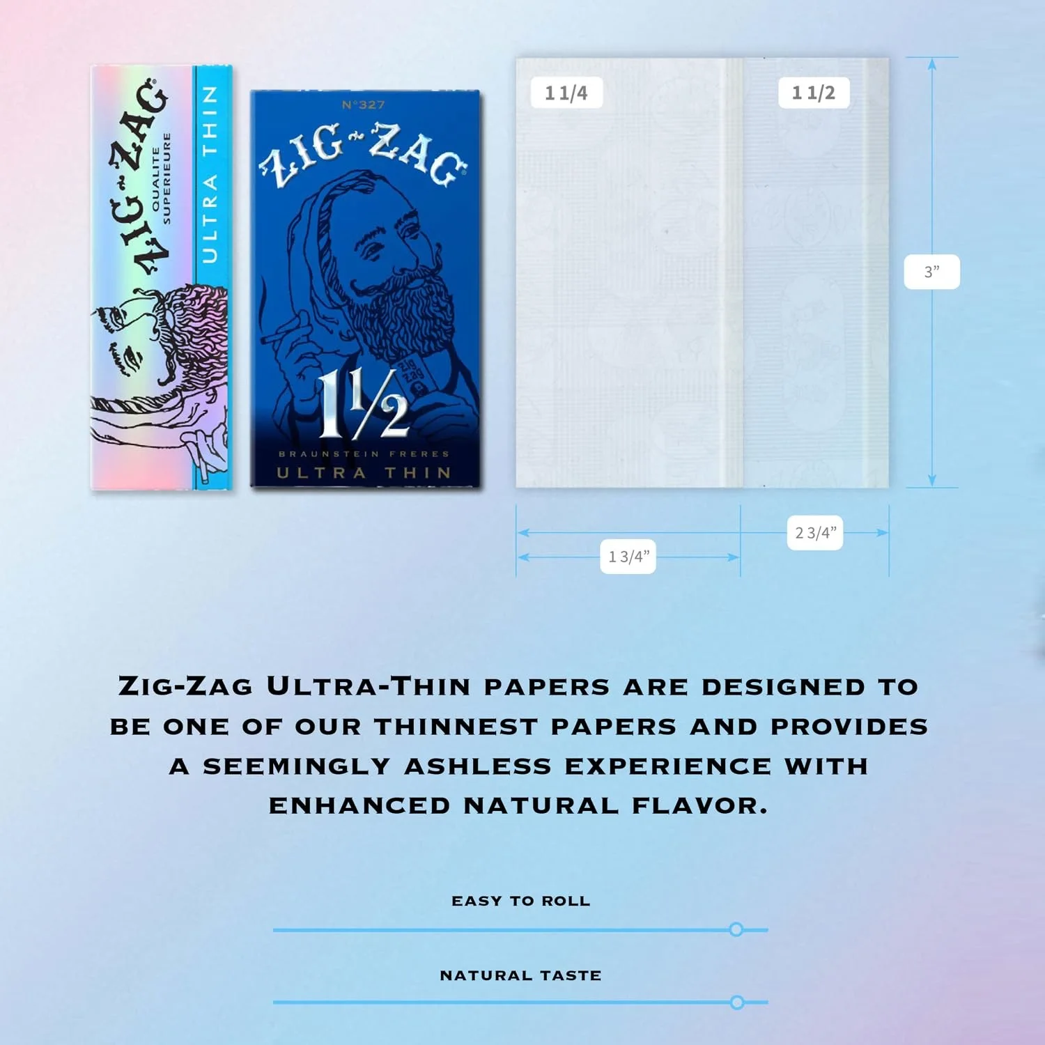 does not apply — ZIG-ZAG Rolling Papers 1 ¼ Ultra-Thin (6 Booklets) - 32 Sheets 6 Booklets, image 4