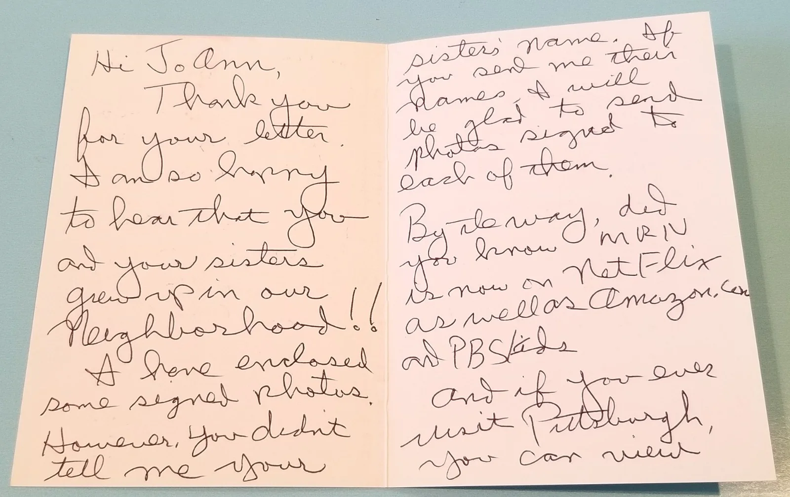 Mr. McFeely — David Newell Mr. McFeely Signed Written Card Mister Rogers Neighborhood Rare, изображение 2