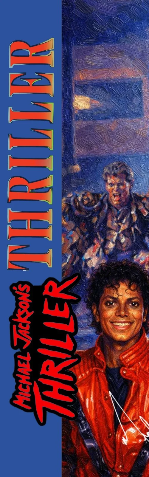 Michael Jackson Oil Painting Paint. cut signature Thriller posters, изображение 4