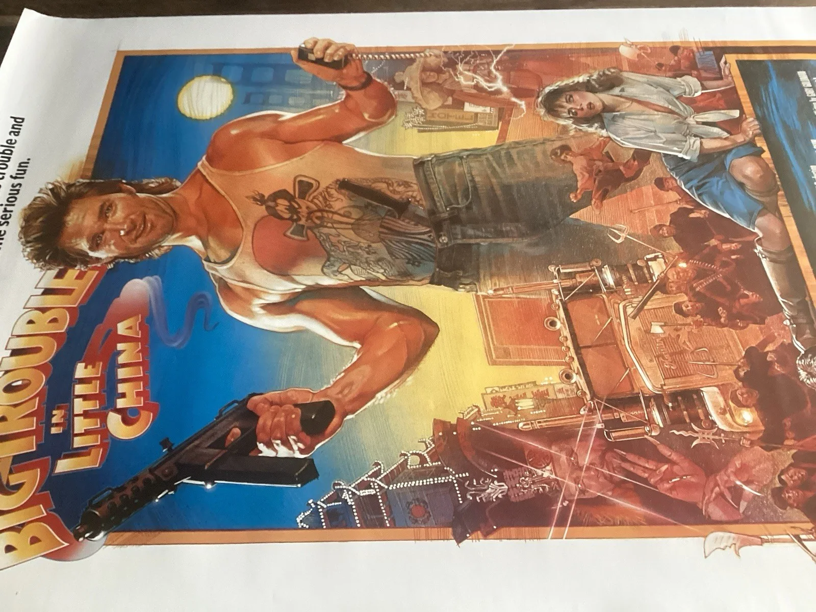 BIG TROUBLE IN LITTLE CHINA Kurt Russell Poster One Sheet ReRelease Poster, image 3