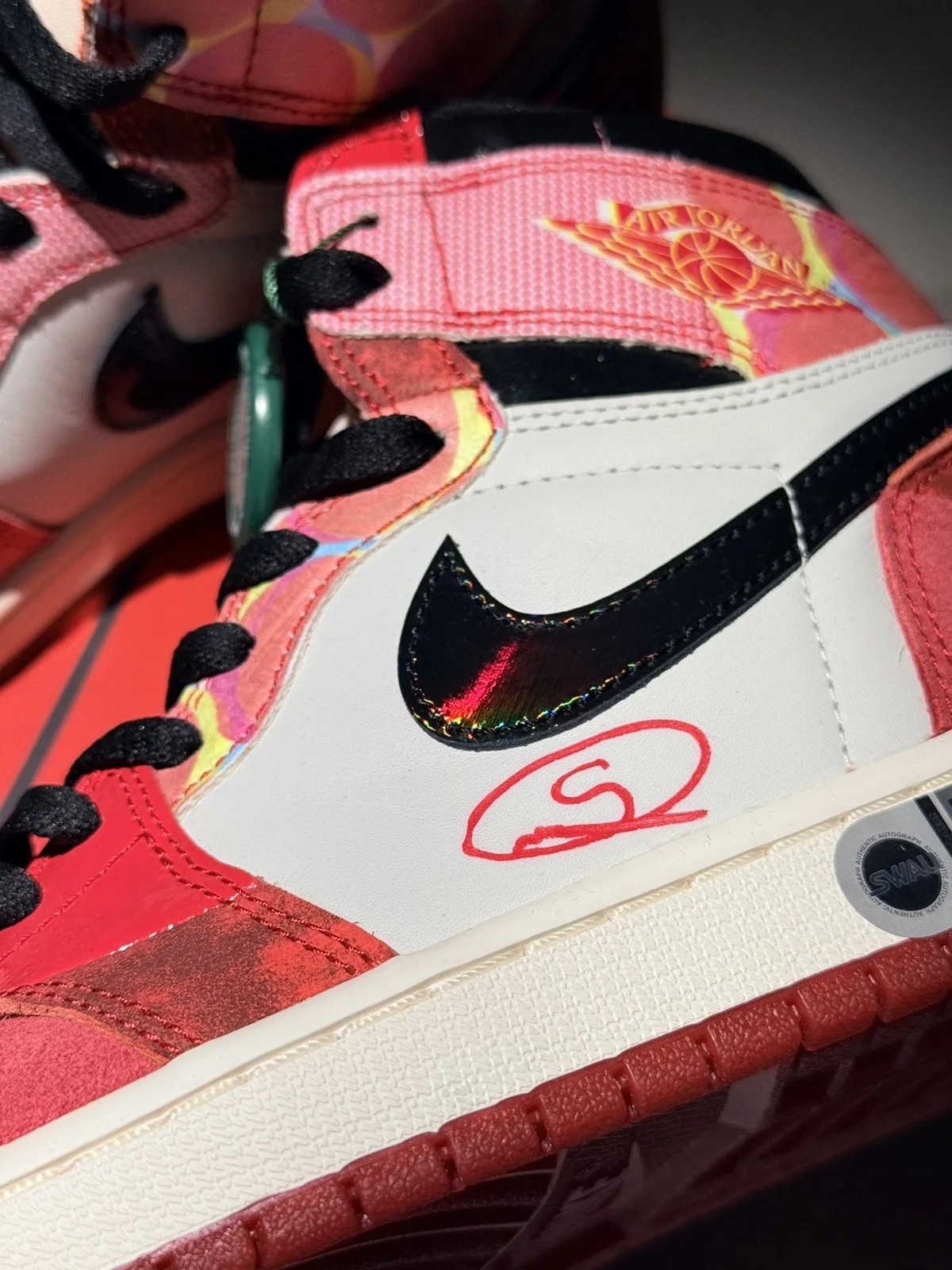 Shameik Moore — ACROSS THE SPIDERVERSE JORDAN 1 SIZE 9 SIGNED BY SHAMEIK MOORE 2X CERTIFIED, изображение 5