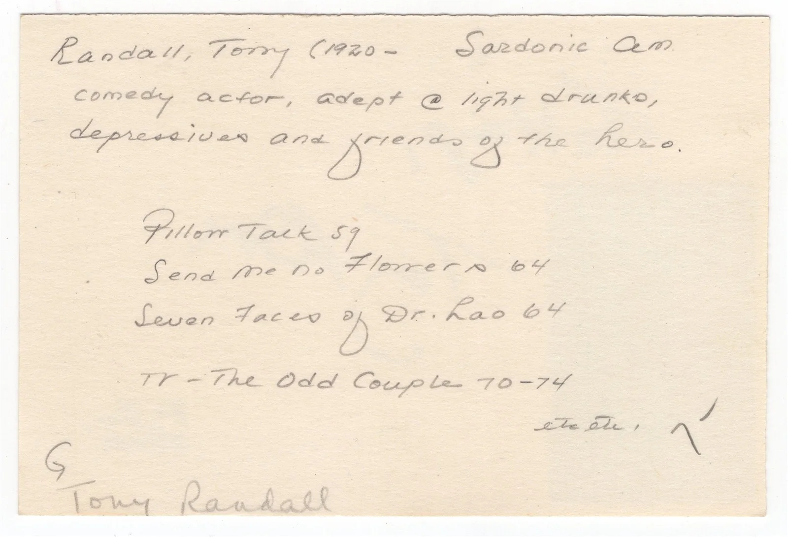TONY RANDALL — TONY RANDALL Autographed Cut PSA/DNA American Actor The Odd Couple, image 2