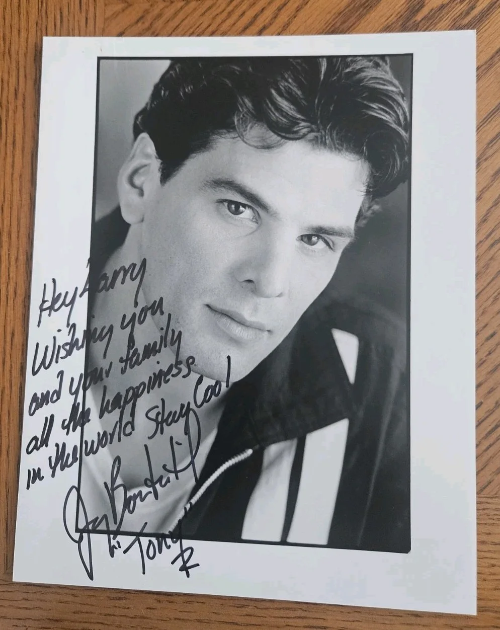 John Leguizamo — Jay Bontatibus signed 8x10 photo & letter, General Hospital, Y&R actor-dec. 2017, image 2