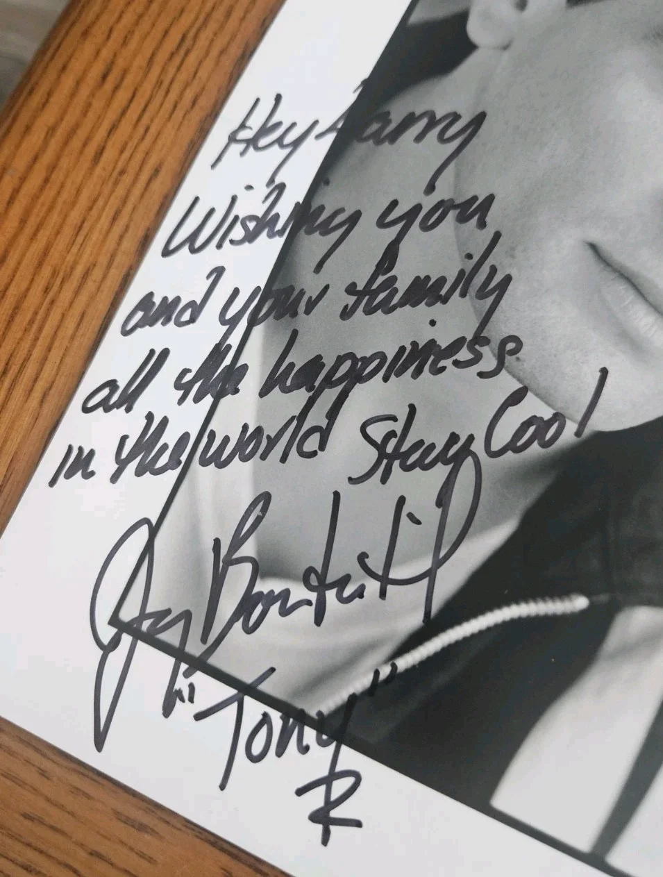 John Leguizamo — Jay Bontatibus signed 8x10 photo & letter, General Hospital, Y&R actor-dec. 2017, image 3