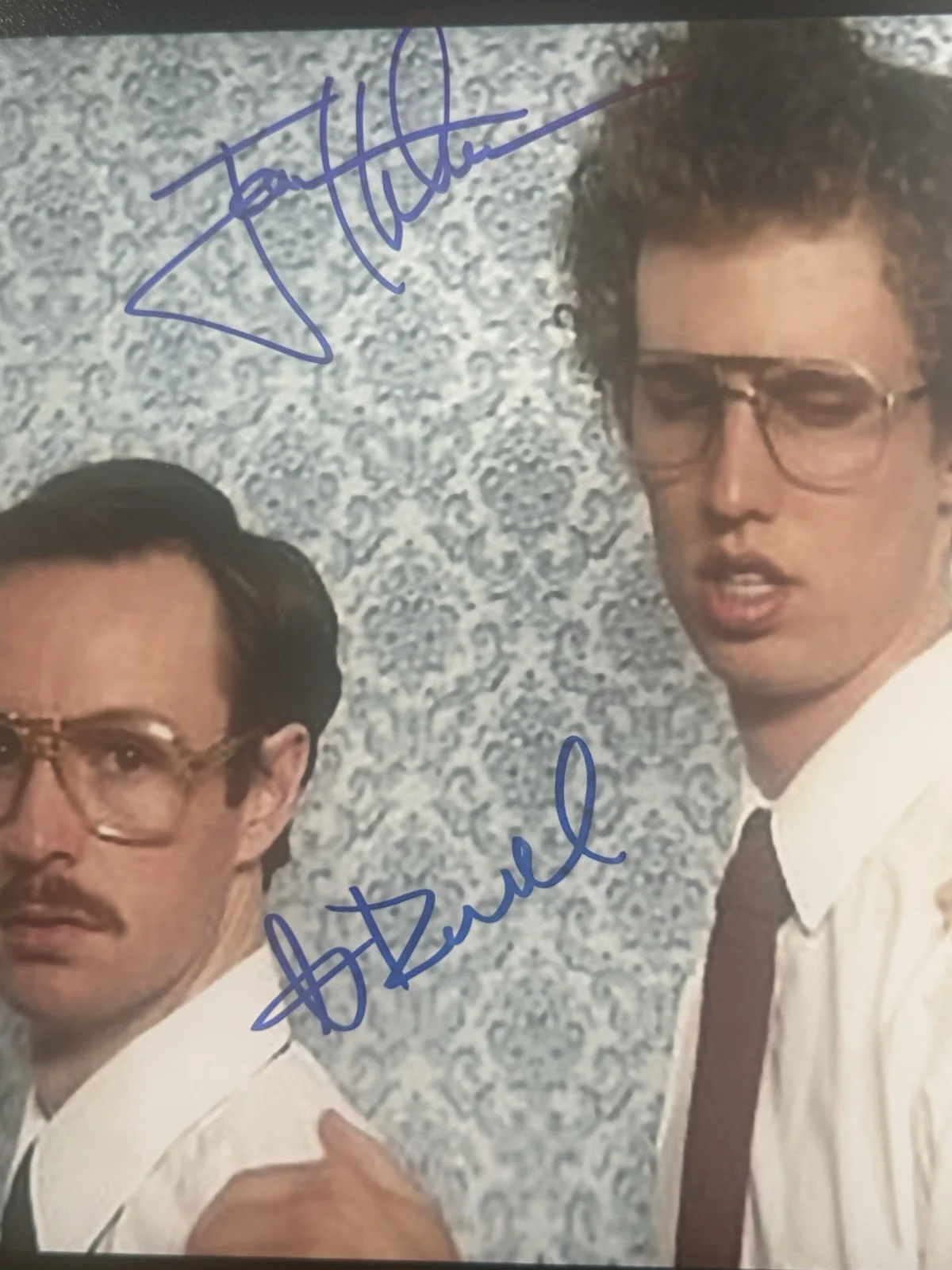 Jon Heder — Jon Heder & Aaron Ruell Signed Napoleon Dynamite Signed 11x14 Photo JSA, image 2