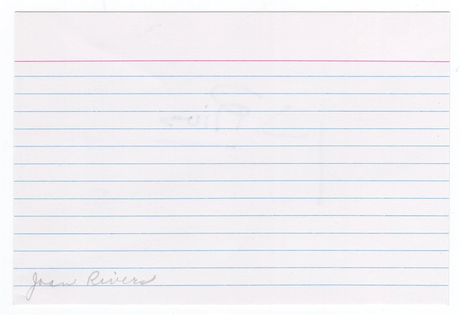 JOAN RIVERS — JOAN RIVERS Signed Index Card PSA/DNA American Actress, image 2