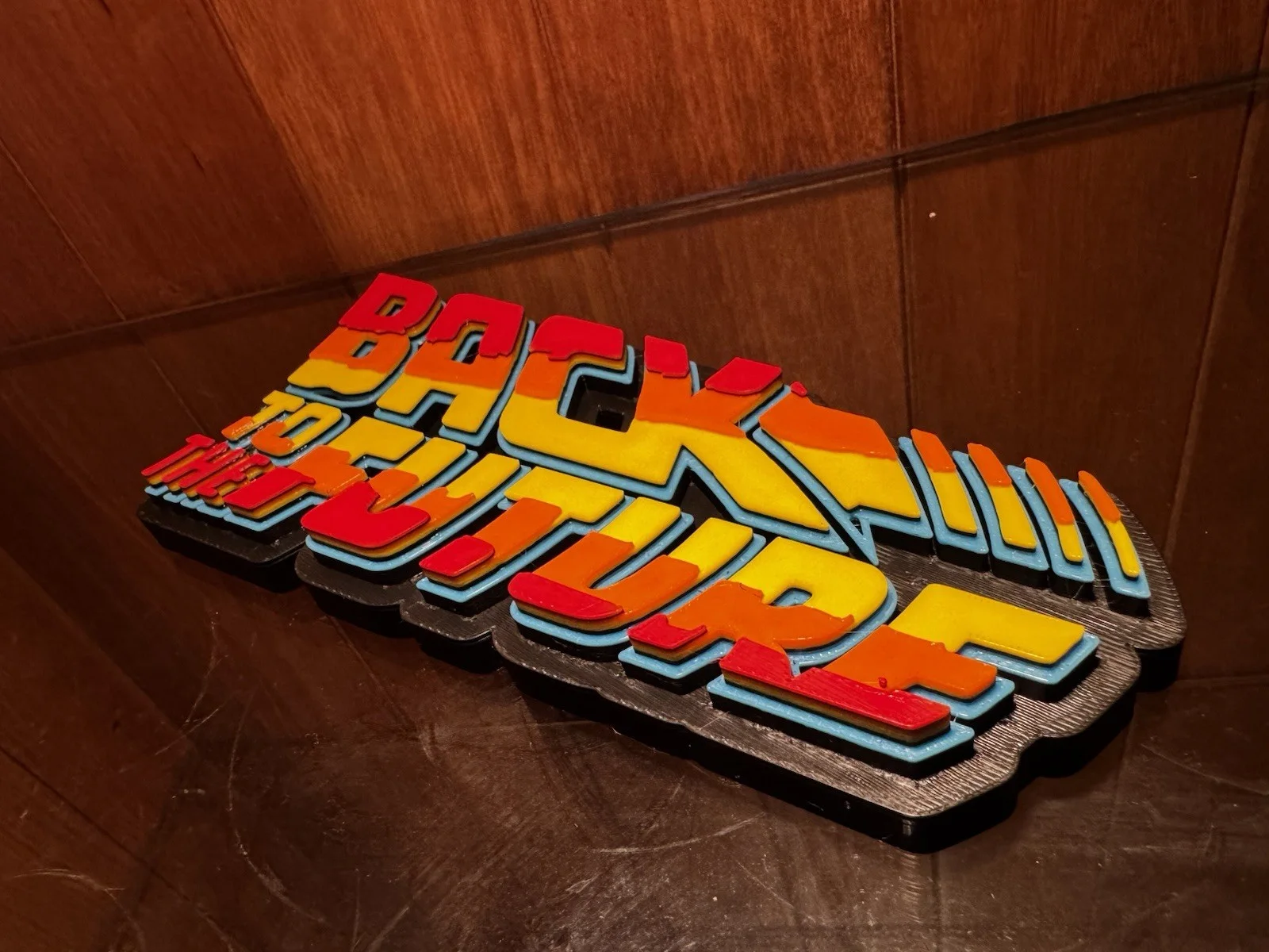 Back to the Future Logo 3D Printedl Sign | Retro Movie Memorabilia., изображение 3