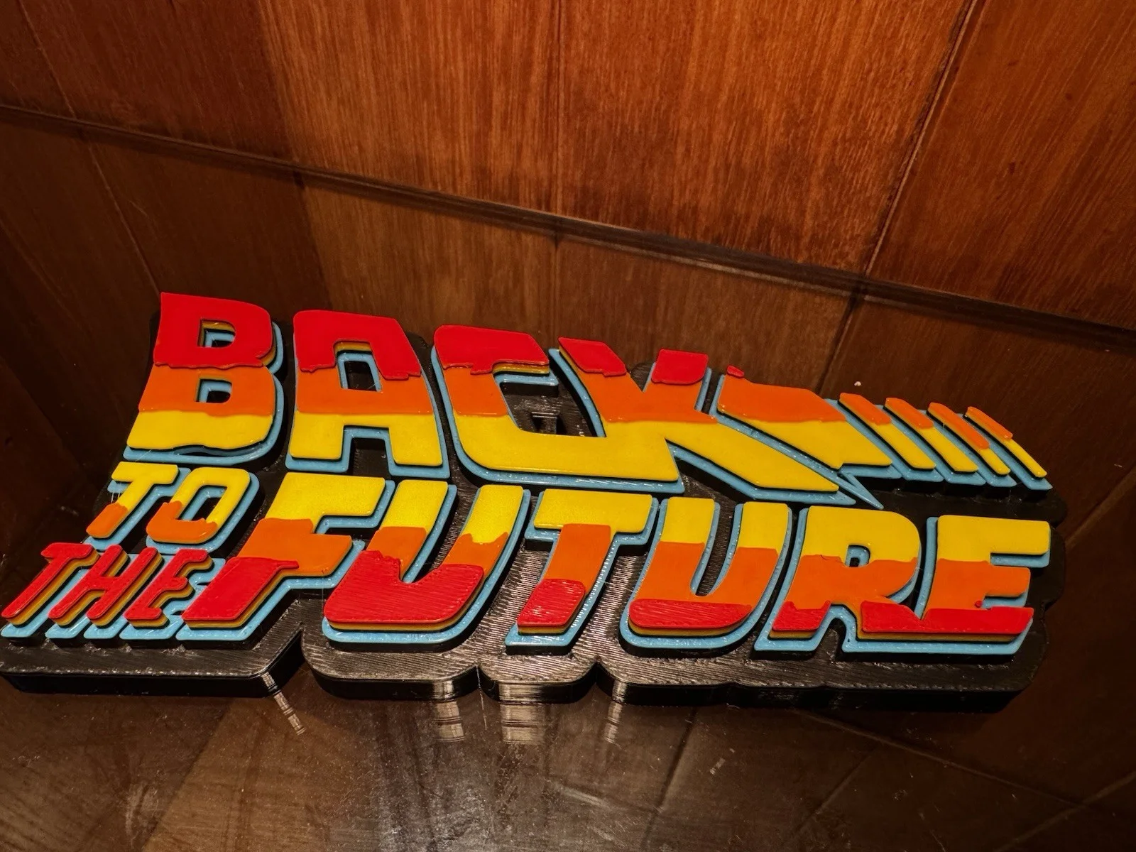 Back to the Future Logo 3D Printedl Sign | Retro Movie Memorabilia., изображение 4