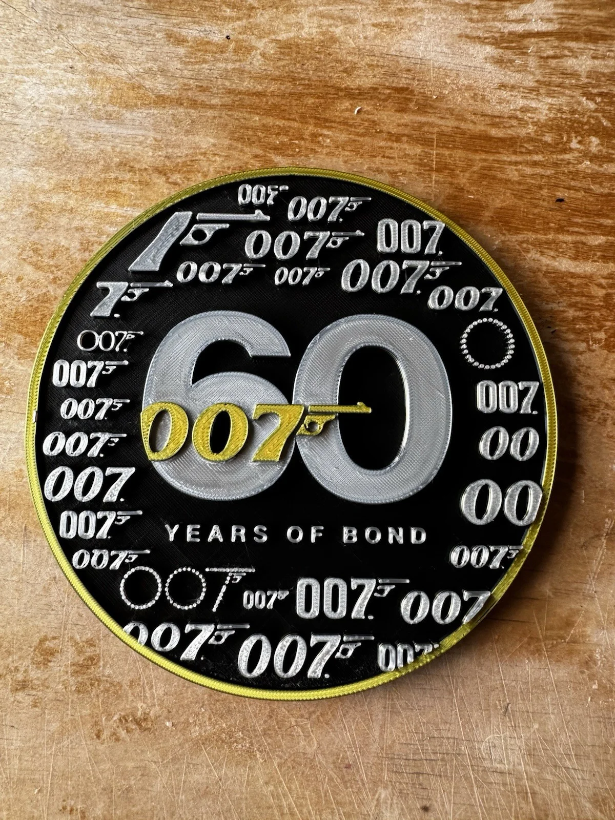 James Bond 60 Years 007 Style Plaque | 3D Printed Anniversary Display., image 3