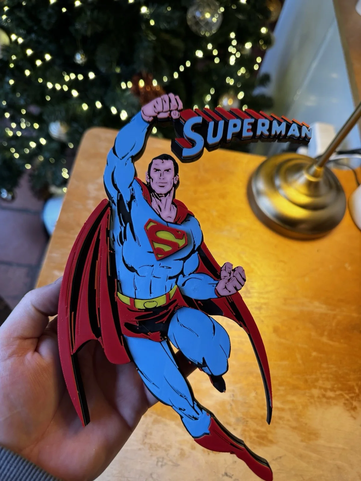 3D Layered Superman Wall Art Plaque | Retro Comic Style | DC Display Sign., image 2