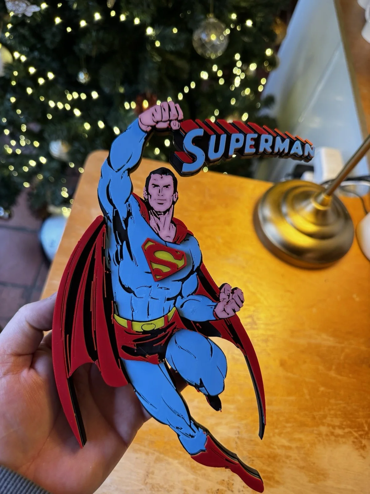 3D Layered Superman Wall Art Plaque | Retro Comic Style | DC Display Sign., image 3