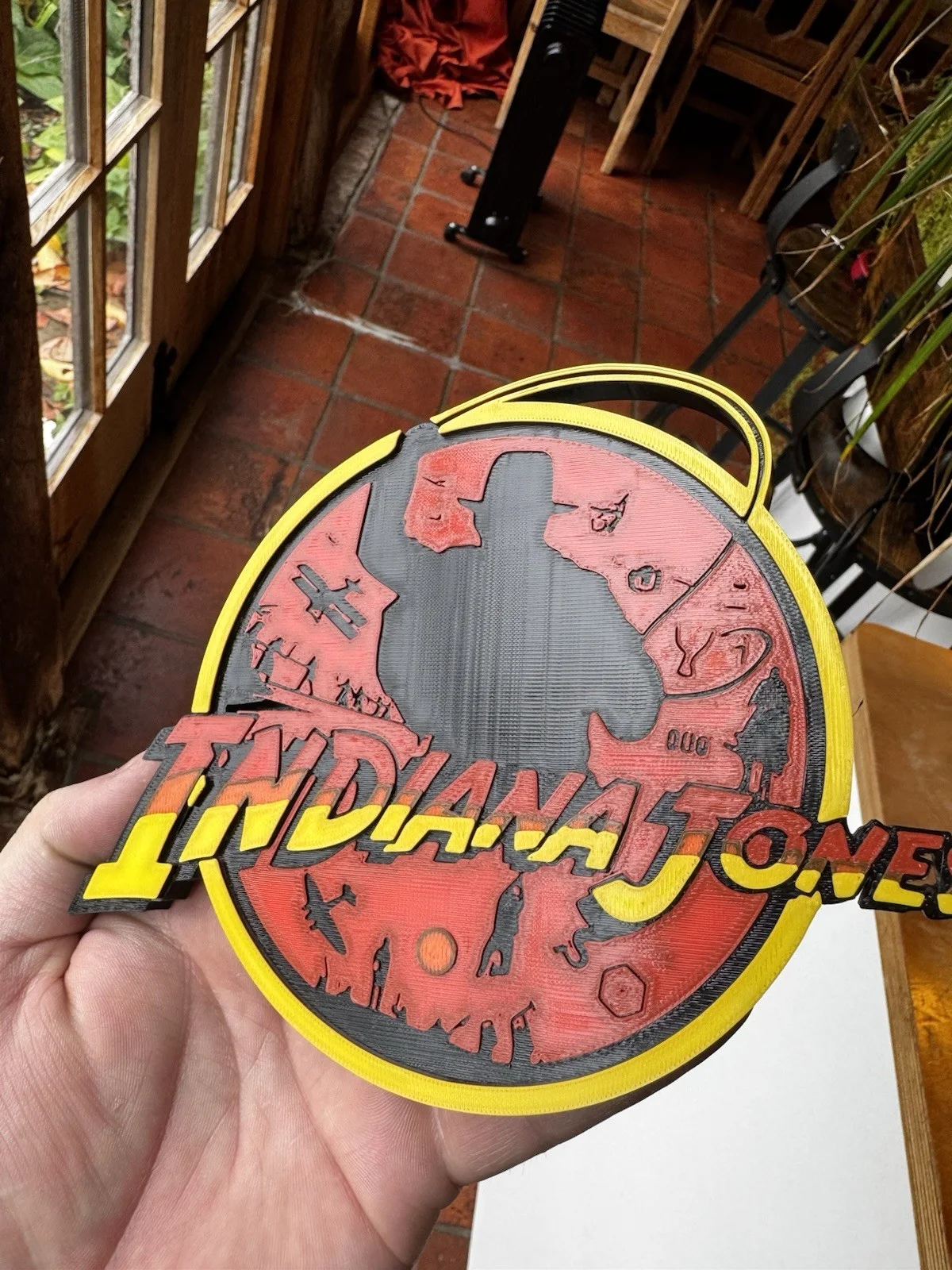 🪙 Indiana Jones 3D Printed Wall Sign – Adventure Movie Inspired Plaque., изображение 3