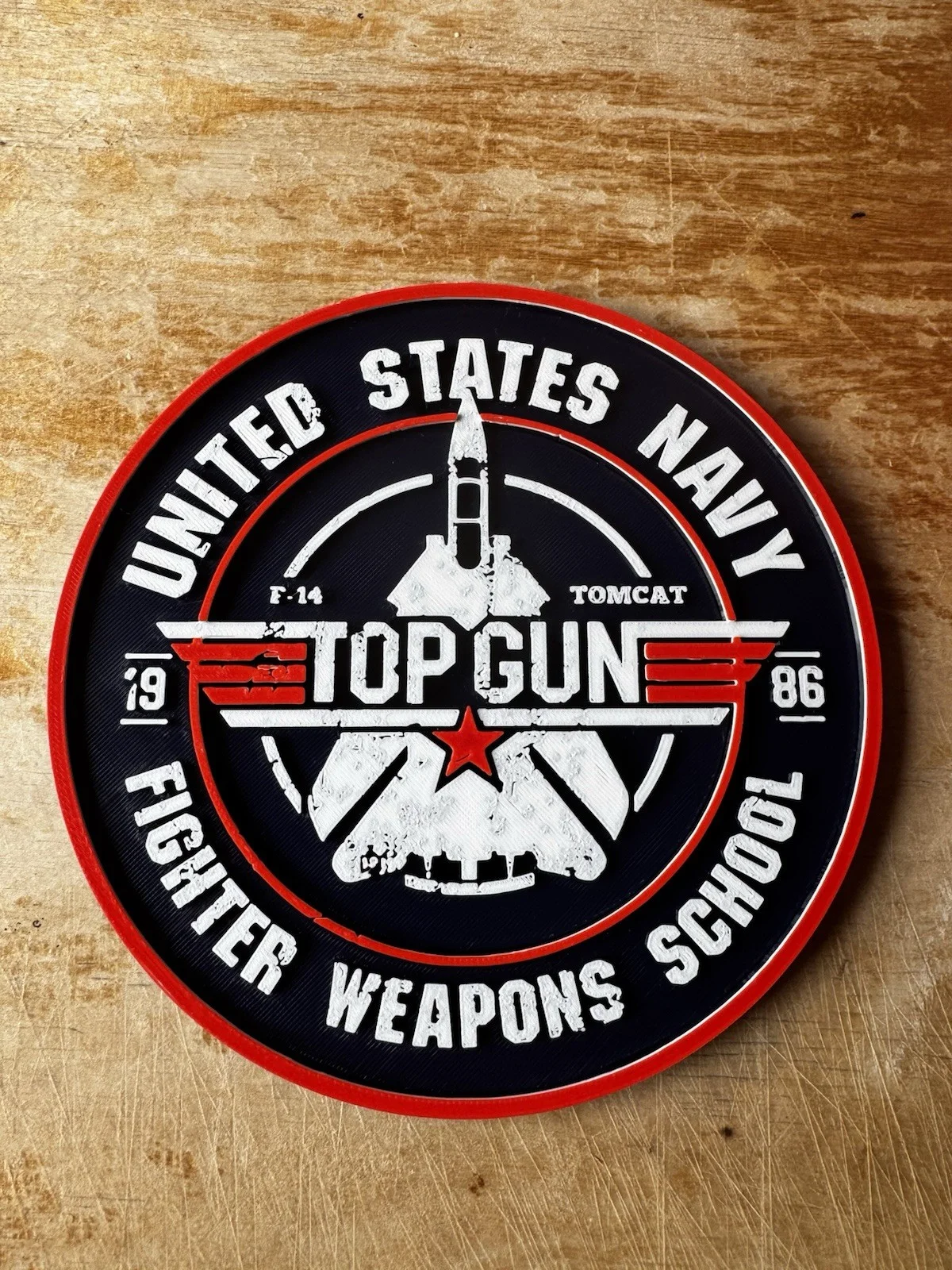 Top Gun 25cm Fighter Weapons School Plaque | 3D Wall Sign., image 3