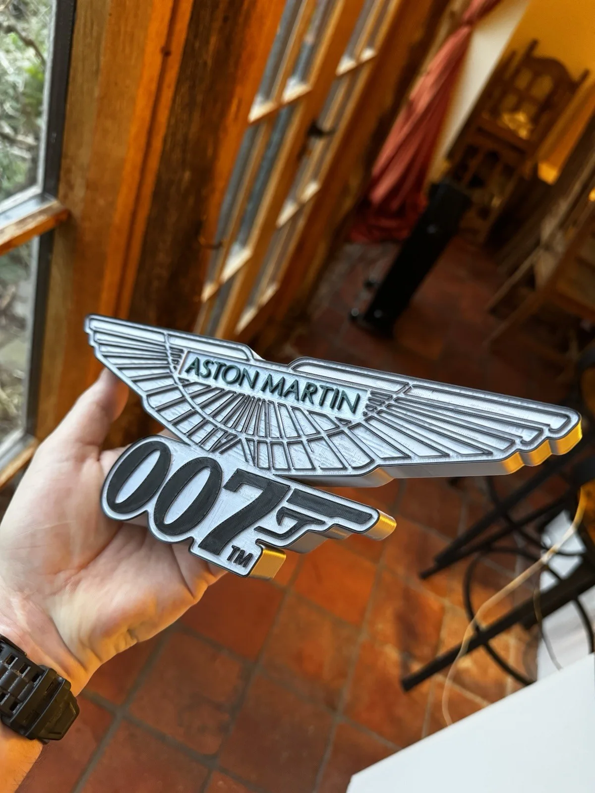 007 Inspired Winged Car Wall Plaque | 3D Layered Display Sign | Freestanding., image 2