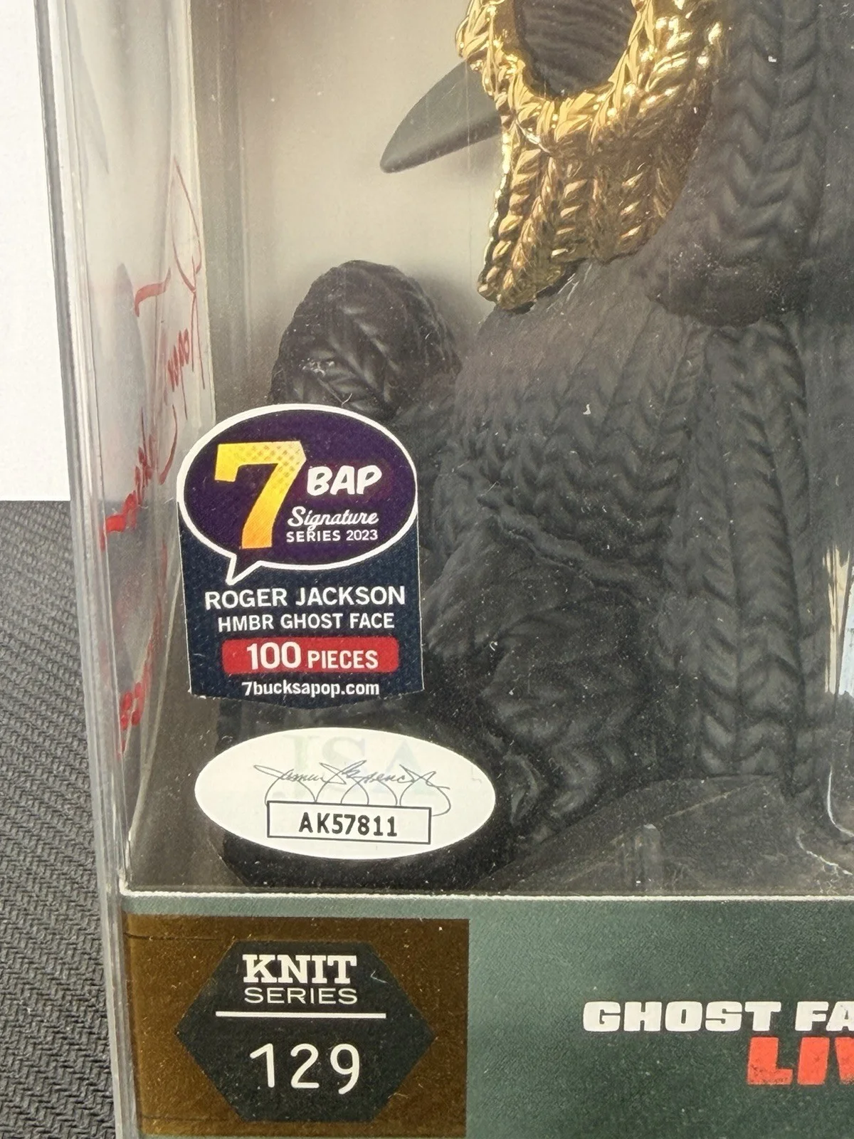 Roger Jackson — Roger JACKSON Signed Scream Handmade by Robots Figure Ghostface BAS QR JSA green, image 3