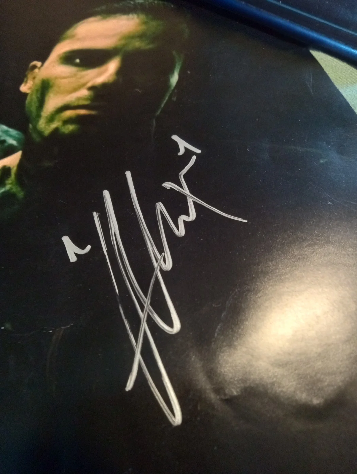 DED signed used drumhead and poster, image 3