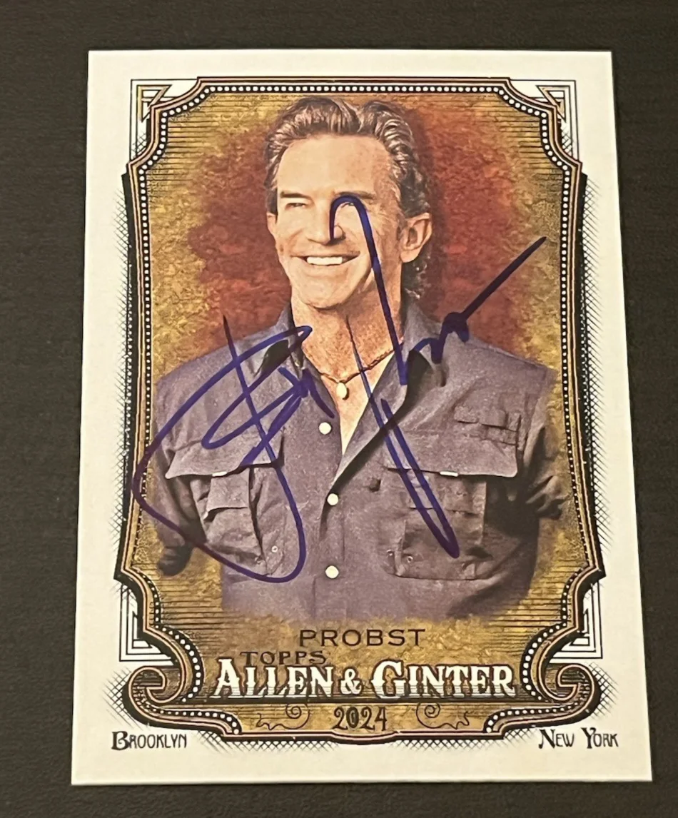 JEFF PROBST — JEFF PROBST SIGNED 2024 ALLEN & GINTER BASE CARD 251 SURVIVOR AUTO COA PROOF A, image 2