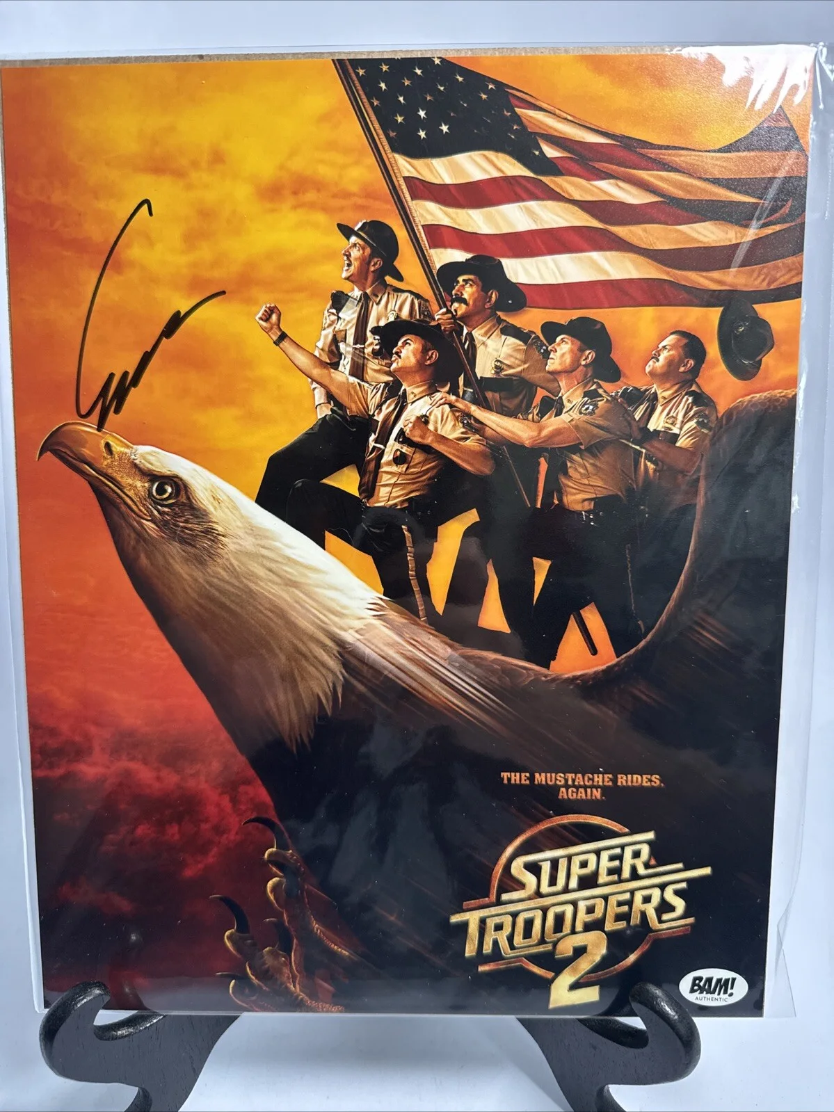 Erik Stolhanske — Super Troopers 2 Erik Stolhanske Signed autographed 8x10 Bam Box photo COA Mint, image 2