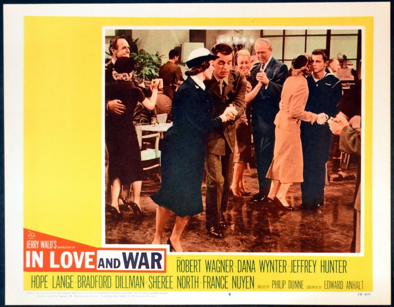 IN LOVE AND WAR 1958 Robert Wagner, Dana Wynter, Jeffrey Hunter 5 LOBBY CARDS, image 3