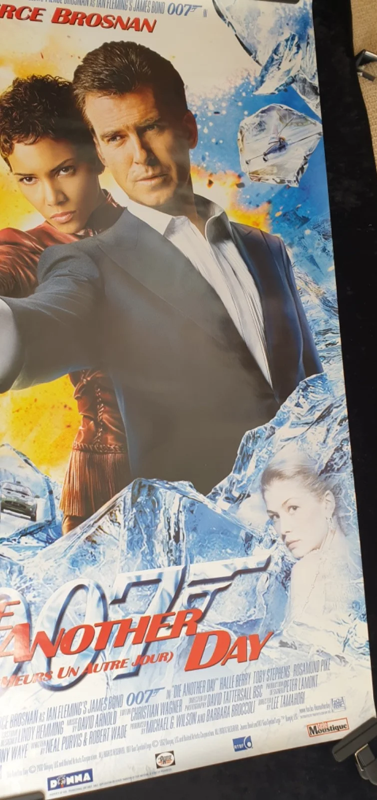 DIE ANOTHER DAY (2002) Belgian Poster 27x39 Pierce Brosnan Bond Unfolded, image 2
