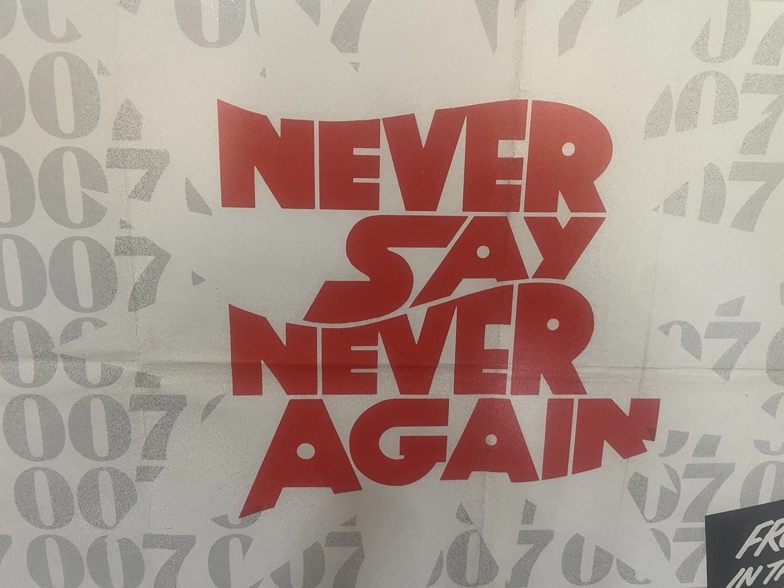 NEVER SAY NEVER AGAIN (1983) - original UK quad Adv. film poster, James Bond 007, image 3