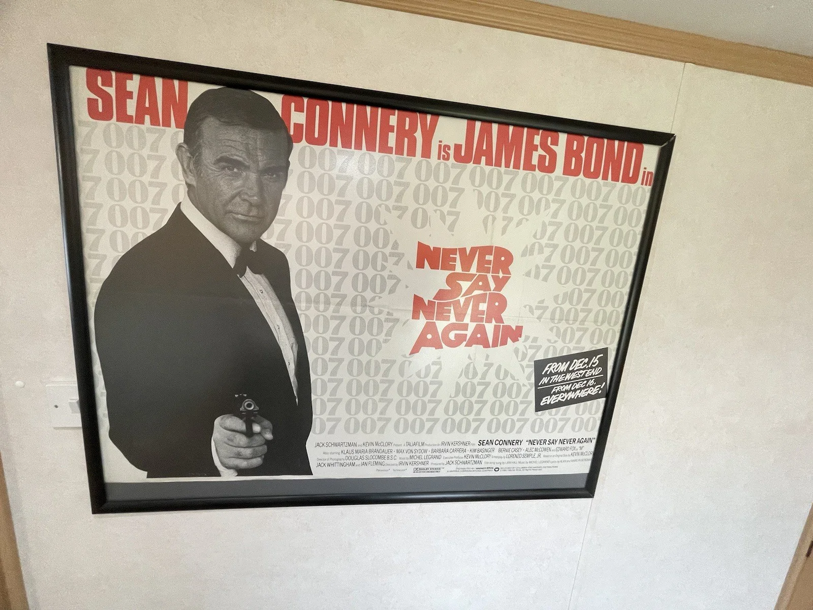 NEVER SAY NEVER AGAIN (1983) - original UK quad Adv. film poster, James Bond 007, image 4