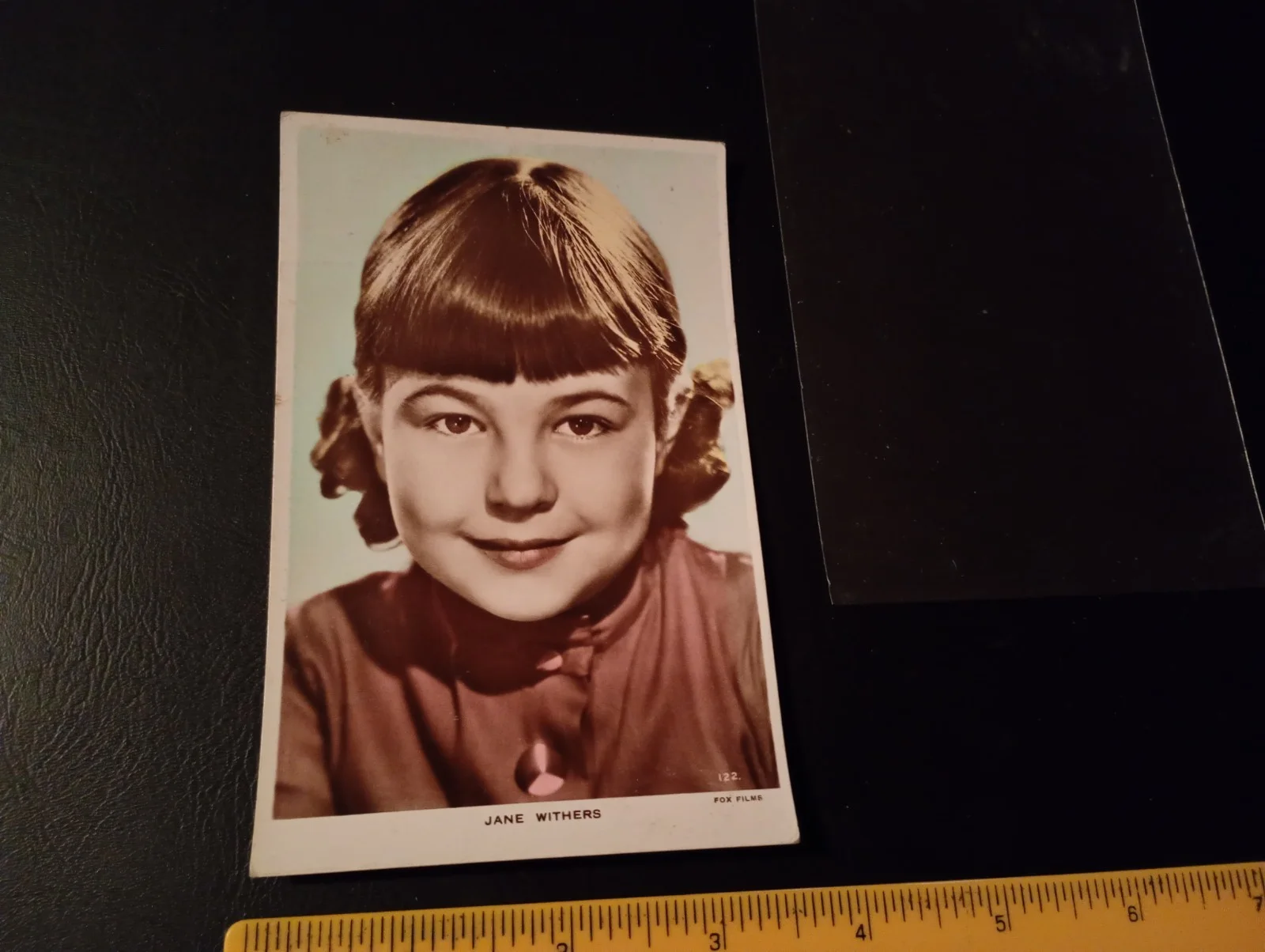 Vintage Jane Withers Actress colour Postcard 1930's. Curled. We've more, image 2