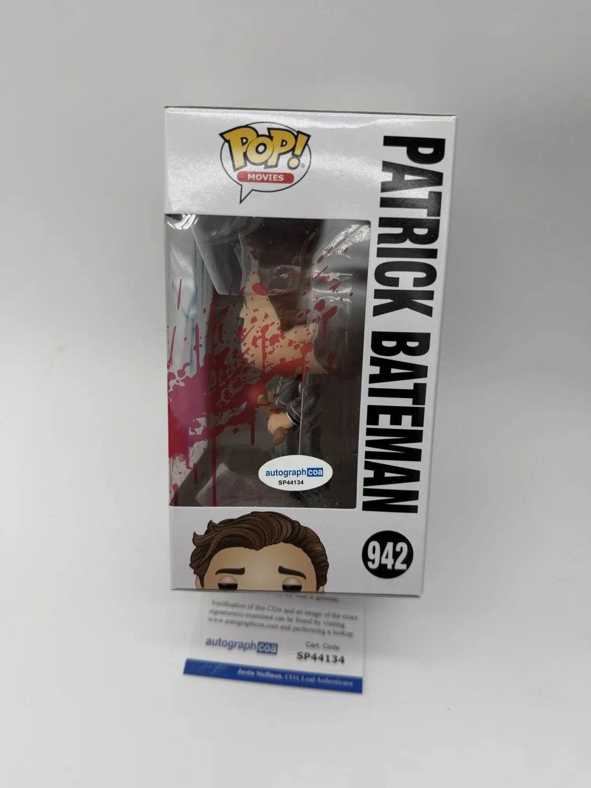 Christian Bale — Christian Bale signed Psycho Funko Pop 942 Patrick Bateman Not Frakenstein Bride, изображение 3