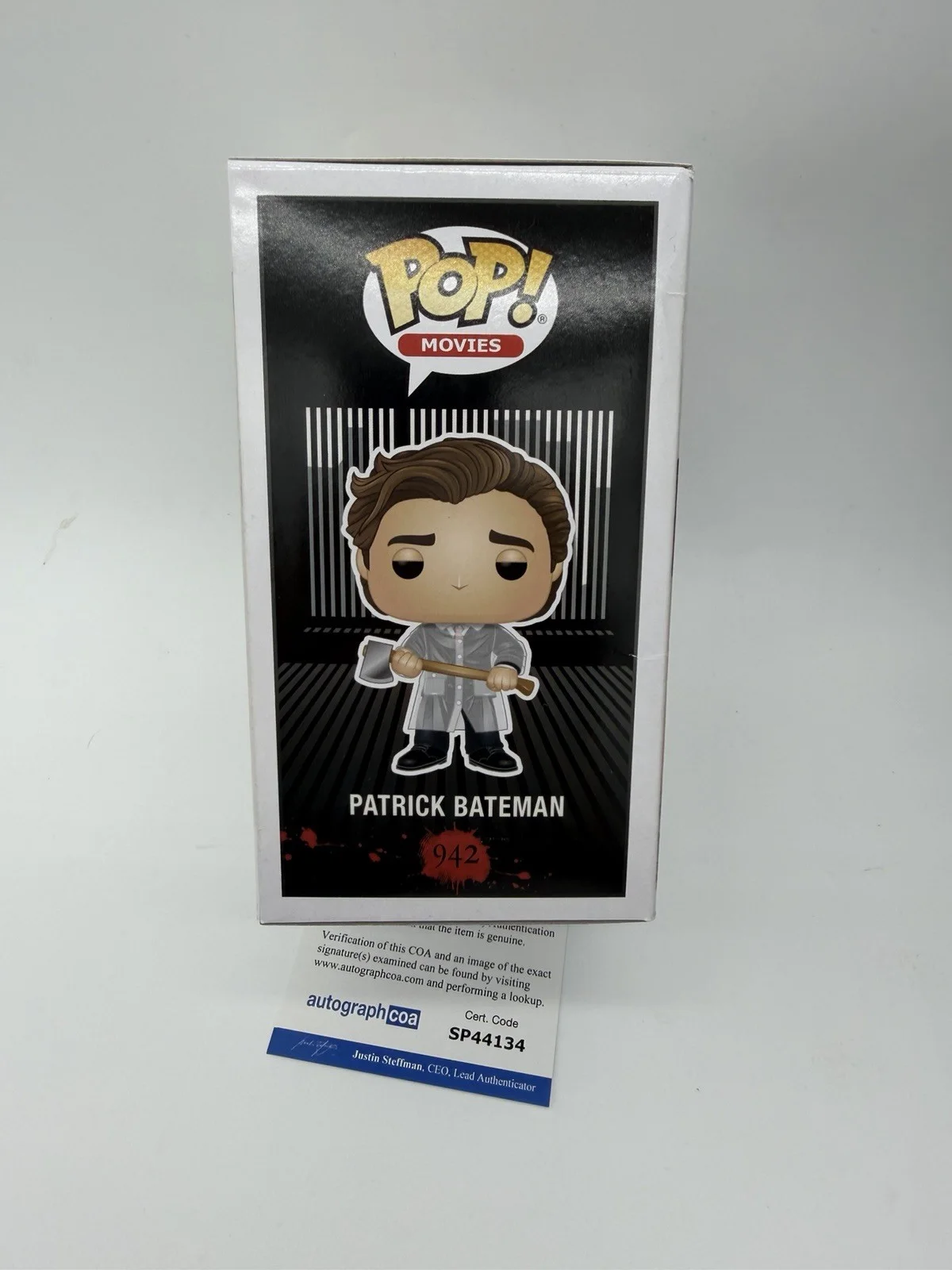 Christian Bale — Christian Bale signed Psycho Funko Pop 942 Patrick Bateman Not Frakenstein Bride, изображение 5