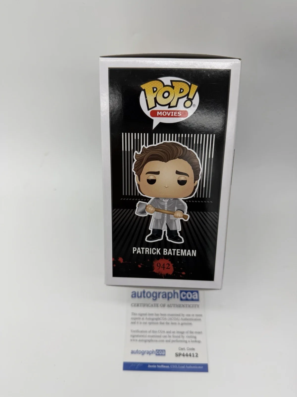 Christian Bale — Christian Bale signed Psycho Funko Pop 942 Patrick Bateman Not Frakenstein Bride, изображение 5